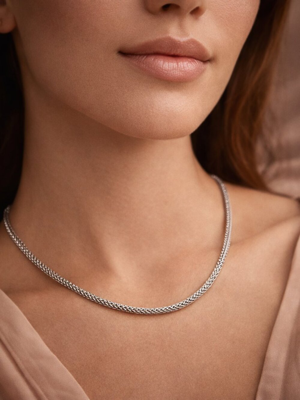 Bali Sterling Silver Tulang Naga Chain Necklace 2mm | 925 Woven Unisex